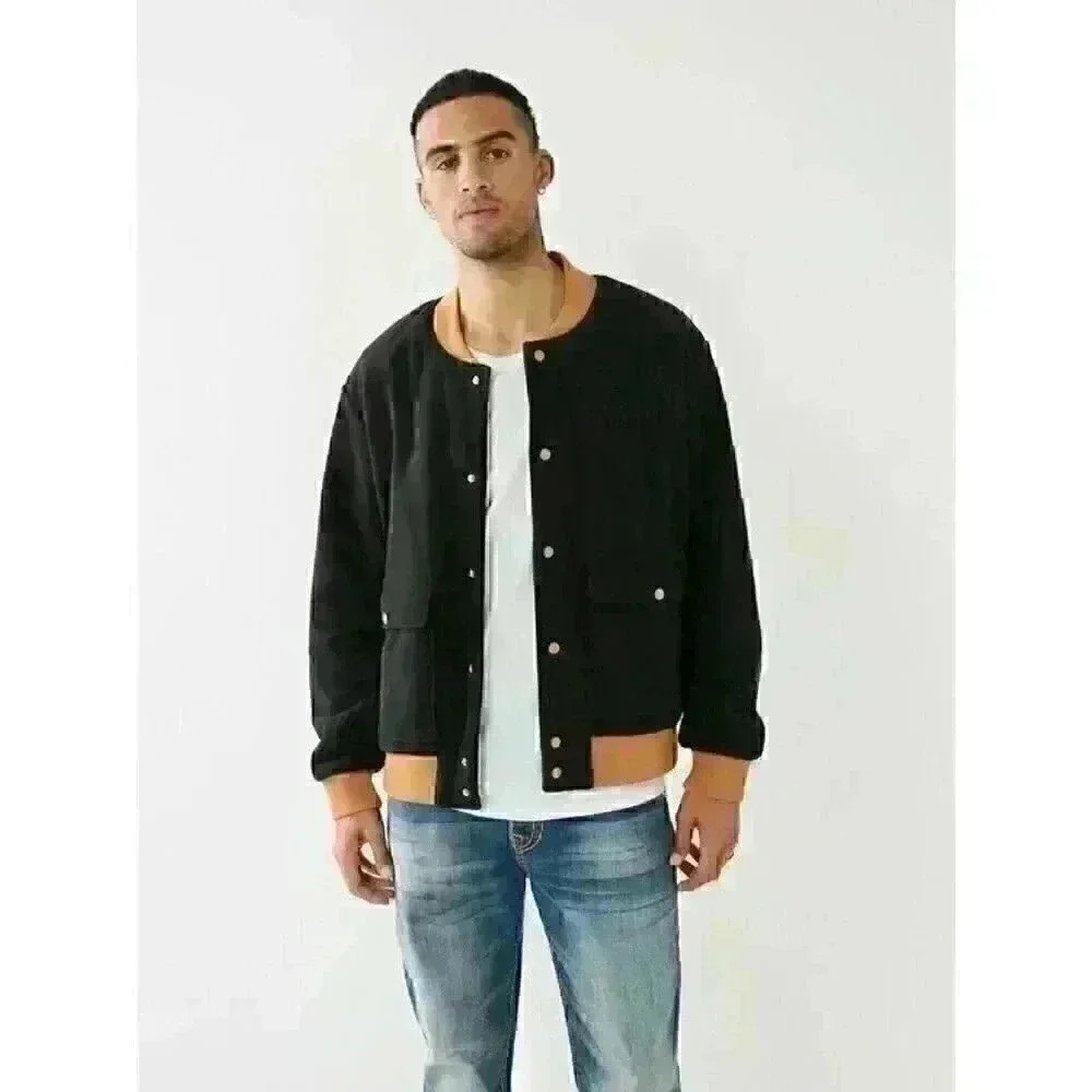 NEW! True Religion Men's XXL Fleece Bomber Jacket NWT $199